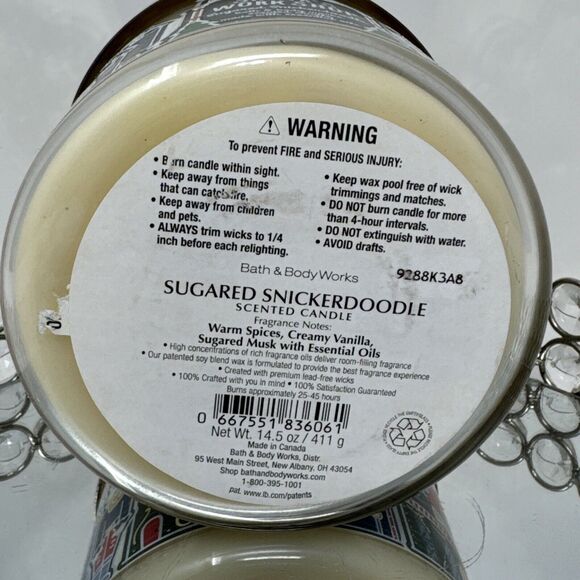 Christmas NEW B&BW, Santa WorkShop Snickerdoodle 3 Wick Candle-Limited 2020 - Picture 4 of 4